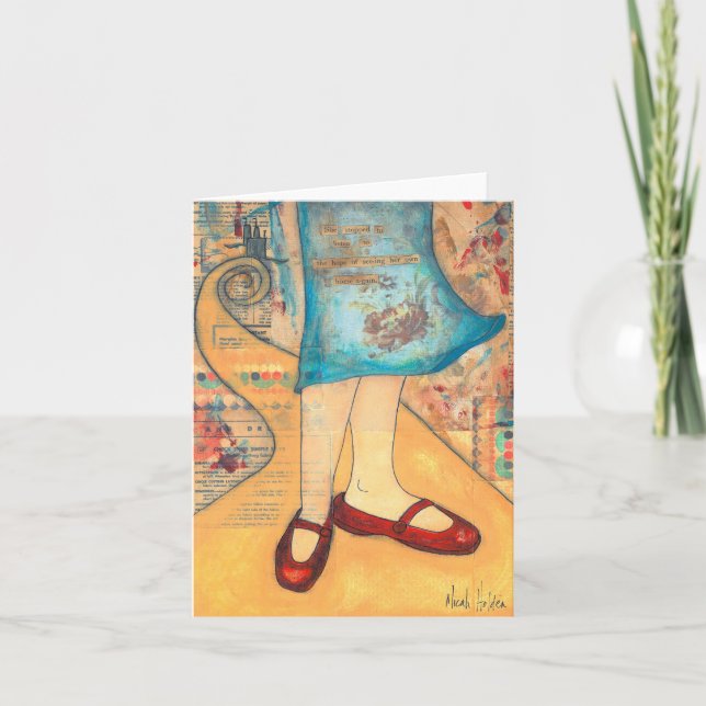 Cartão Notecard Calçados vermelhos (Frente)