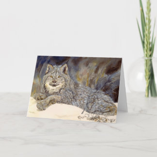 Cartão Notecard canadense do lince