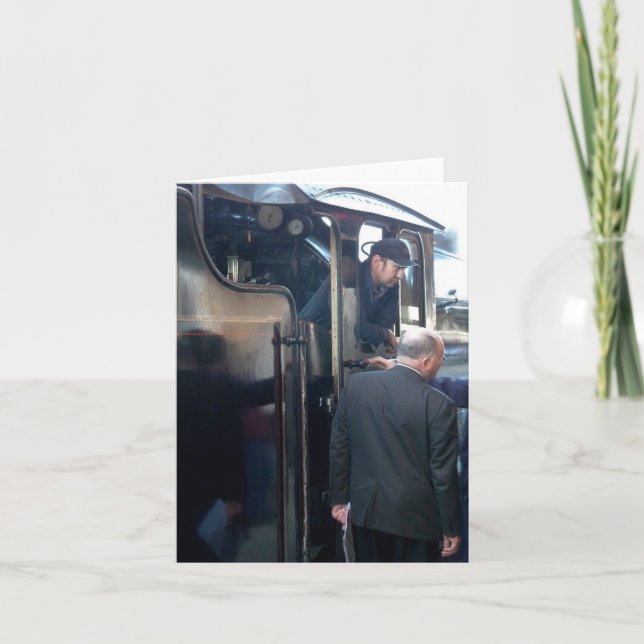 Cartão Notecard: Carregado do Comboio a Vapor (Frente)