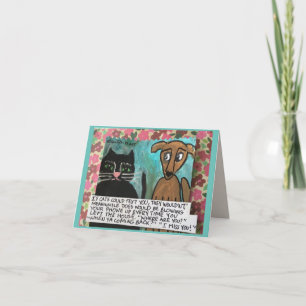 Cartão NOTECARD-Cat/dog