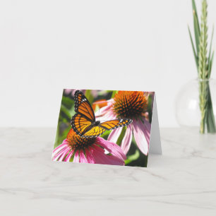 Cartão Notecard com borboleta Monarca