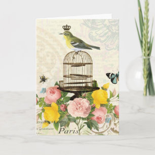 Cartão Notecard de aves e aves de capoeira