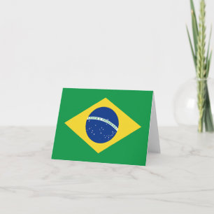 Cartão Notecard de bandeira do Brasil