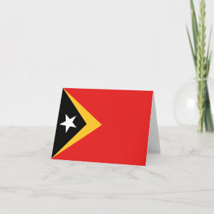 Cartão Notecard de bandeira do Timor Leste