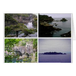 Cartão Notecard de colagem de Cape Flattery