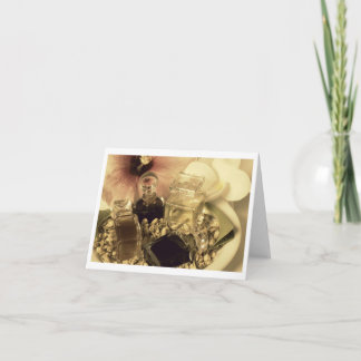 Cartão Notecard de Fotografia de Óleos de Perfume Natural