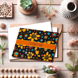 Cartão Notecard de inspirividade personalizada de margari