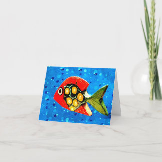 Cartão Notecard de Peixes Tropicais