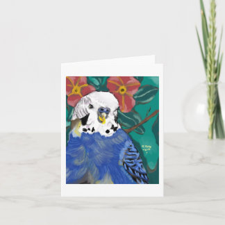 Cartão Notecard de periquito