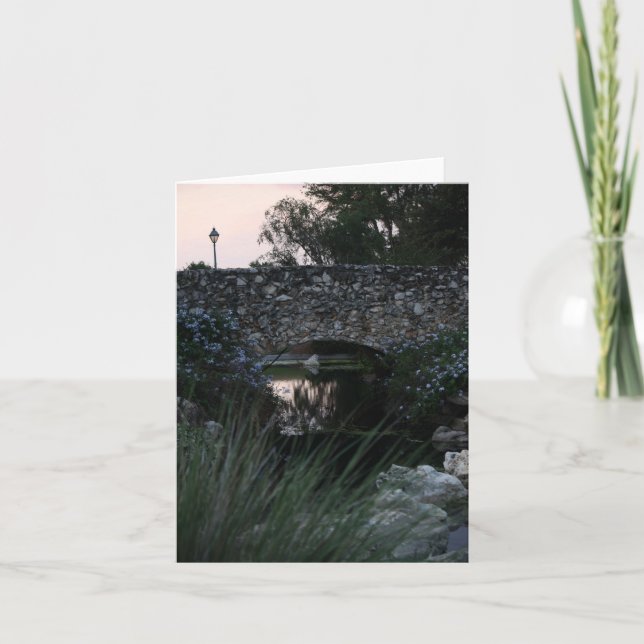 Cartão Notecard de ponte de pedra (Frente)