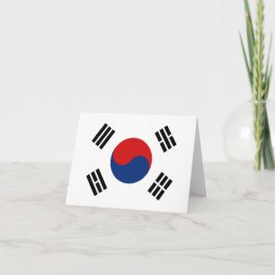 Cartão Notecard de Sinalizador da Coreia do Sul