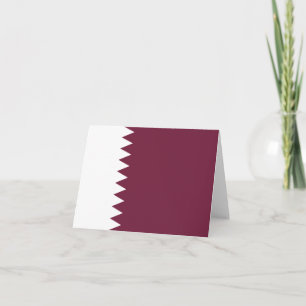 Cartão Notecard de Sinalizador do Qatar
