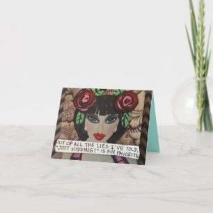 Cartão Notecard-de todas as mentiras eu disse que apenas