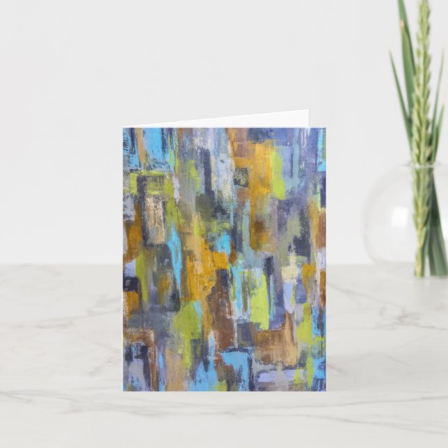 Cartão Notecard de Vazio de Chuva de outono (Frente)