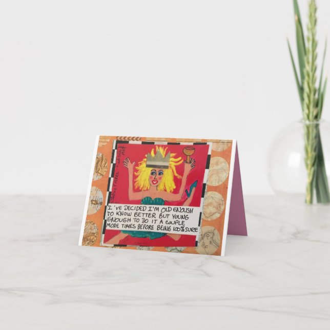 CARTÃO NOTECARD, DECIDI QUE SOU VELHO O SUFICIENTE PARA S (Frente)