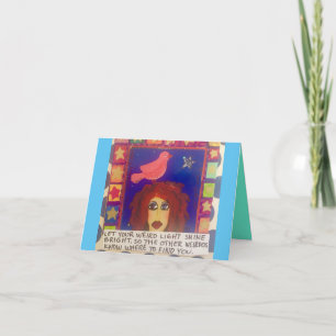 CARTÃO NOTECARD DEIXE SEU FLUXO DE LUZ ESTRANHO