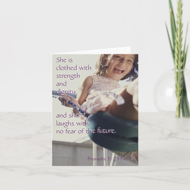 Cartão Notecard do 31:25 dos provérbio (Frente)