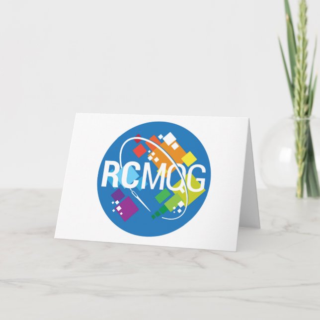 Cartão Notecard do logotipo da Rocket City Modern Quilt G (Frente)