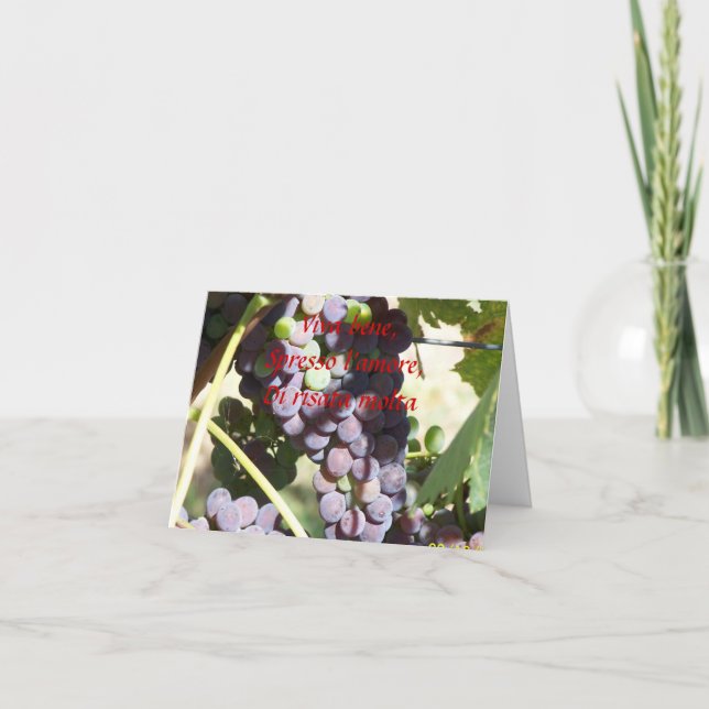 Cartão Notecard do tema italiano (Frente)