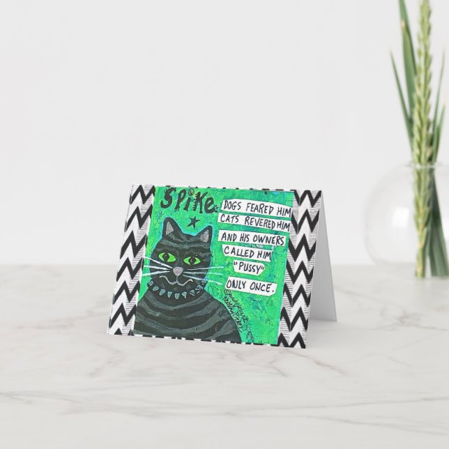 CARTÃO NOTECARD-DOGS FEARED HIM, CATS REVERED HIM (Frente)