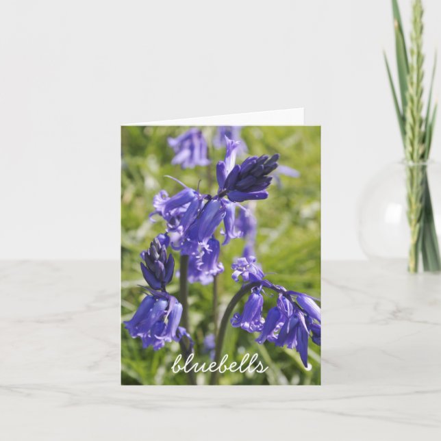 Cartão Notecard dos Bluebells (Frente)