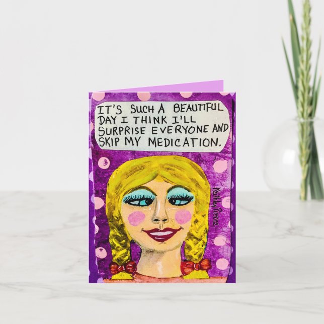 Cartão Notecard, é um dia tão bonito que acho que vou te  (Frente)