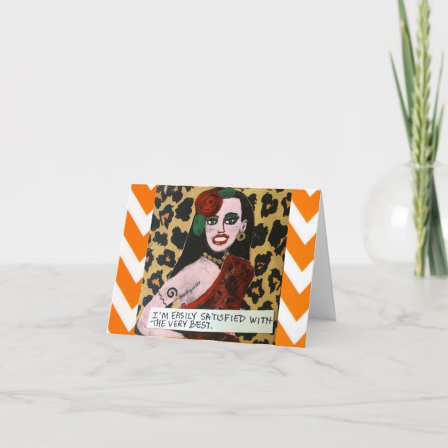 CARTÃO NOTECARD-EASILY SATISFIED WITH THE VERY BEST (Frente)