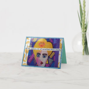 CARTÃO NOTECARD-ELA TINHA CÉREBRO ESQUERDO NÃO RESOLVIDO/