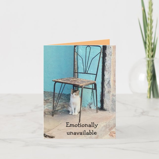 Cartão Notecard emocionalmente indisponível (Frente)