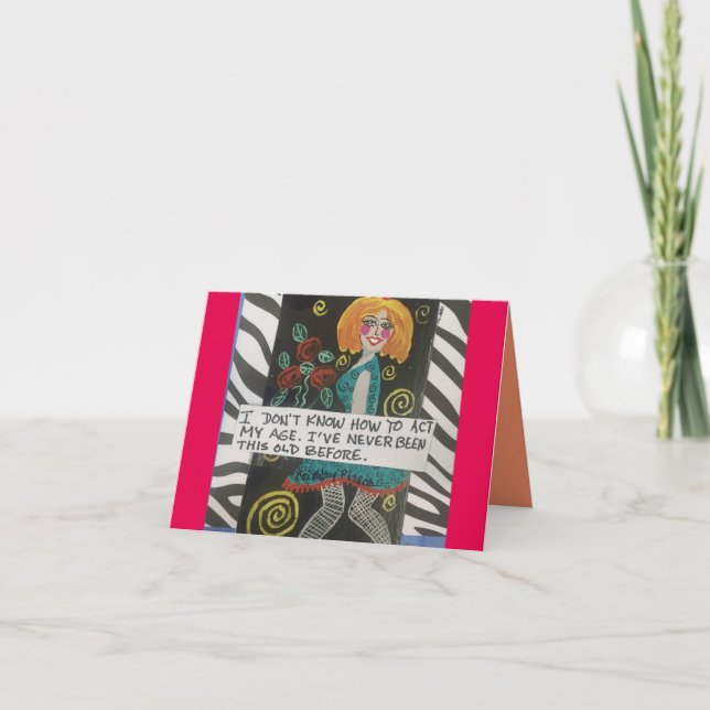 CARTÃO NOTECARD-EU NÃO SEI COMO AGIR COM A MINHA IDADE (Frente)