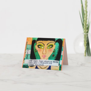 Cartão Notecard fica longe de pessoas negativas. Eles têm