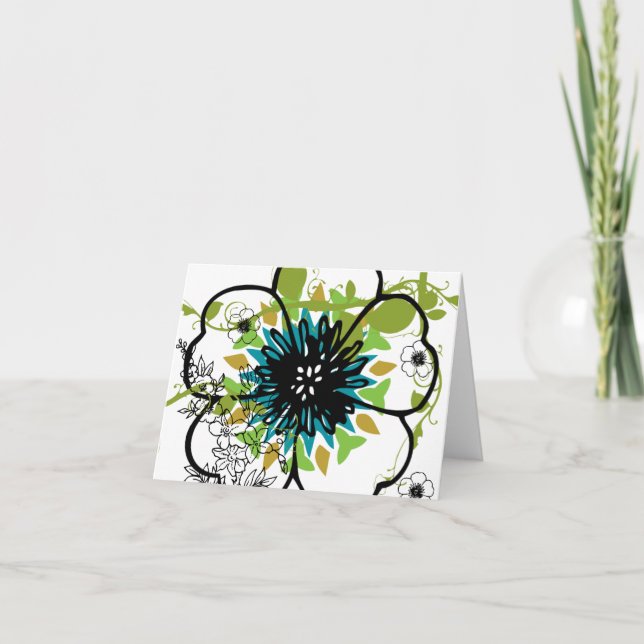 Cartão Notecard-Flowers-Floral 2 (Frente)