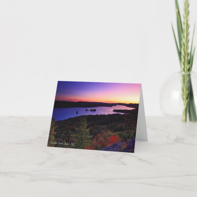 Cartão Notecard:  Fourth Lake, Inlet, NY (Frente)