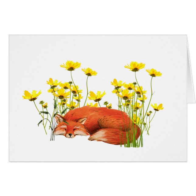 Cartão Notecard Fox All Occasion (Frente horizontal)