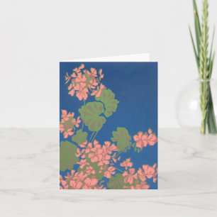 Cartão Notecard Geranium rosa