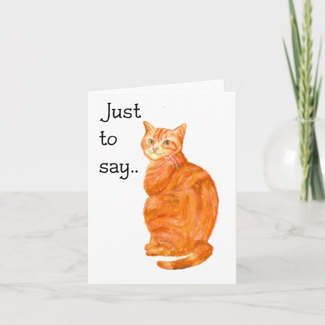 Cartão Notecard Ginger Cat (Frente)