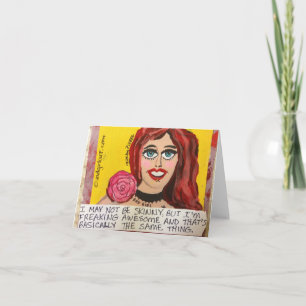 CARTÃO NOTECARD-I MAY NOT BE SKINNY, BUT I'M FREAKING