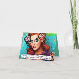 CARTÃO NOTECARD-I'M NOT INSANE