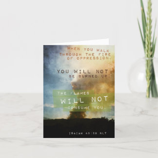 Cartão Notecard inspirado do 43:2 de Isaiah