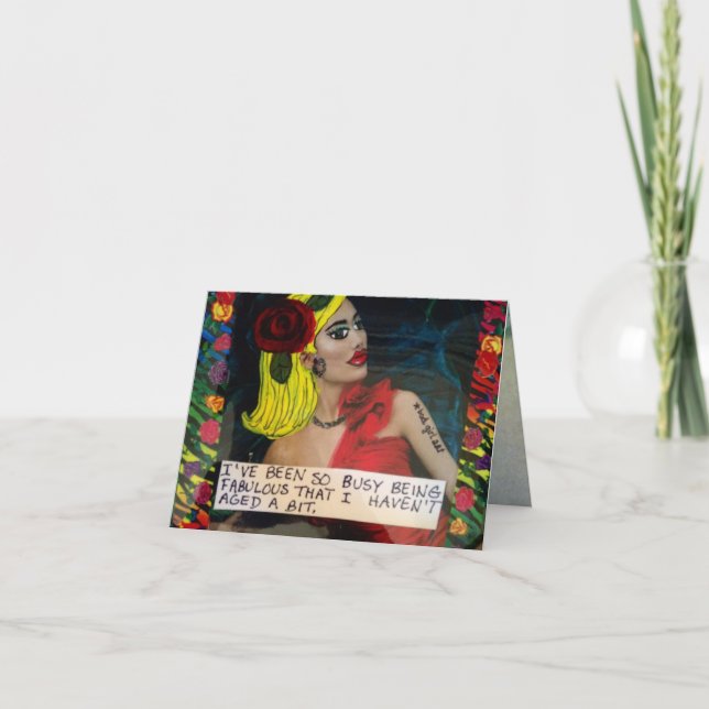 CARTÃO NOTECARD-I'VE BEEN SO BUSY BEING FABULOUS THAT I (Frente)