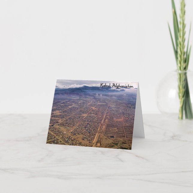 Cartão Notecard:  Kabul de cima de (Frente)
