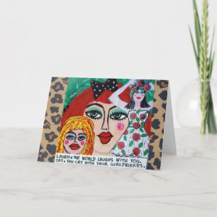 CARTÃO NOTECARD-LAUGH E O MUNDO RIR COM VOCÊ.