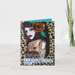 CARTÃO NOTECARD-LAUGH WITH THE SINNERS.
