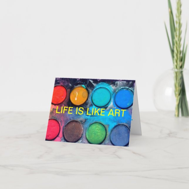 CARTÃO NOTECARD-LIFE IS LIKE ART (Frente)