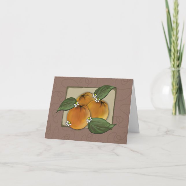 Cartão notecard - my favorite oranges crate label (Frente)