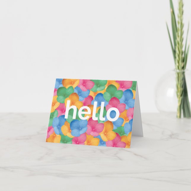 Cartão Notecard - Olá (Frente)