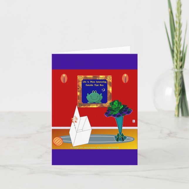 Cartão Notecard - Outside That Box by Tricia Pattinson (Frente)