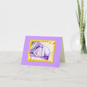 Cartão Notecard personalizável do bebê dos sonhos doces