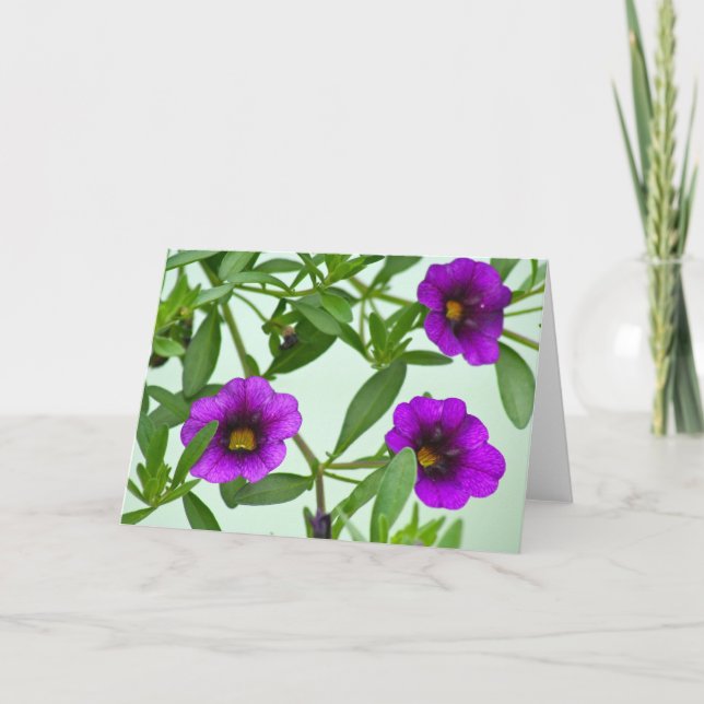 Cartão Notecard Purple Flowers (Frente)