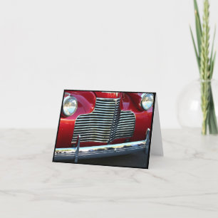 Cartão Notecard Red Car Clássico